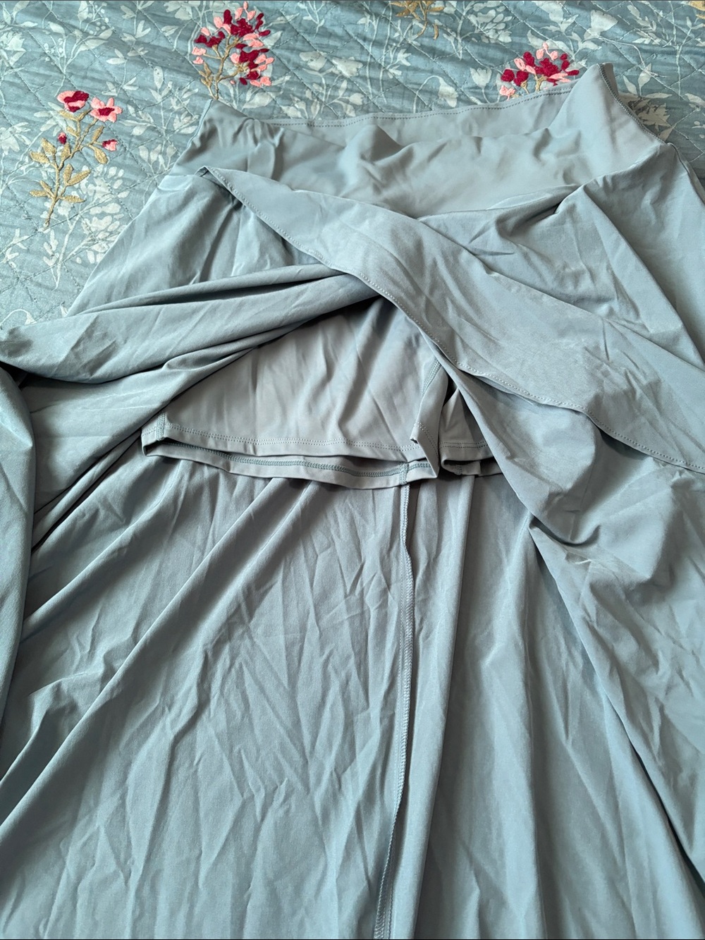Light Blue Jersey Bed Skirt - Soft Solid Comfort